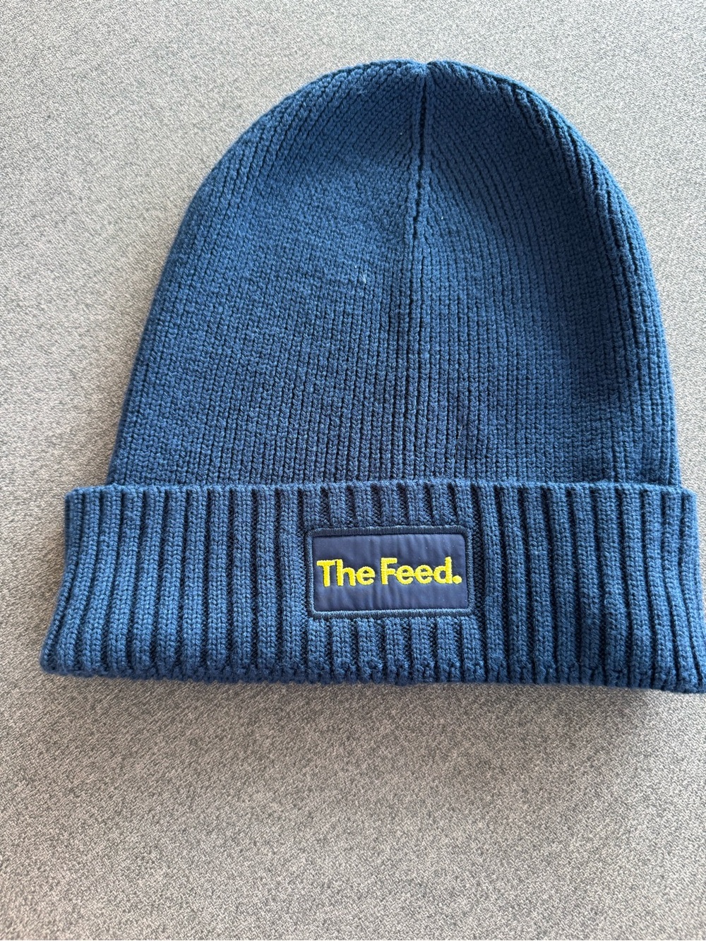 Navy Ribbed Beanie - Men's Knit Hat